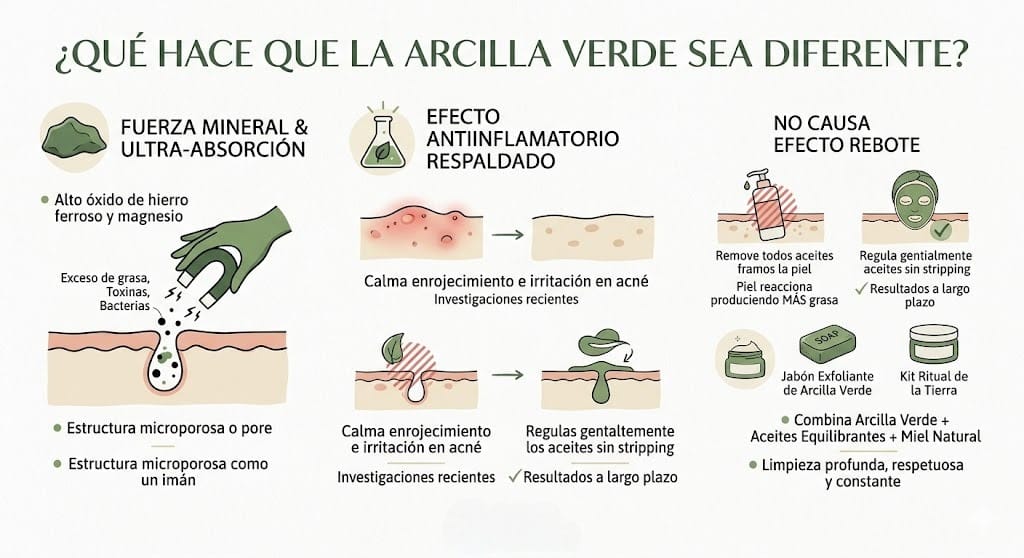 La arcilla verde y el lenguaje silencioso de la piel