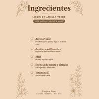 Jabón Exfoliante de Arcilla Verde