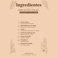 Jabón de Avena con Miel