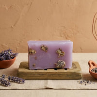 Jabón de lavanda de Linaje de Barro, barra artesanal natural para aromaterapia