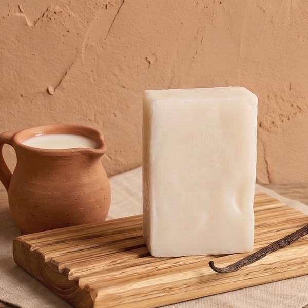 Jabón de leche de burra de Linaje de Barro, barra artesanal natural para piel madura