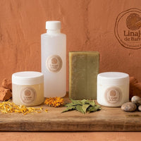 Kit anti-acné Ritual de la Tierra: jabón artesanal, tónico y dos cremas naturales de Linaje de Barro