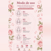 Jabón de Pétalos de Rosas con Leche de Cabra