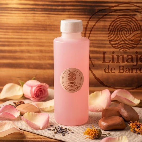 Tónico de rosas de Linaje de Barro, tónico facial natural hidratante